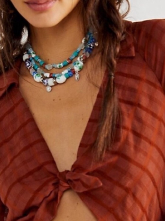 Free People Jewelry - NWT Free People Shaker Shakra
Beaded Necklace